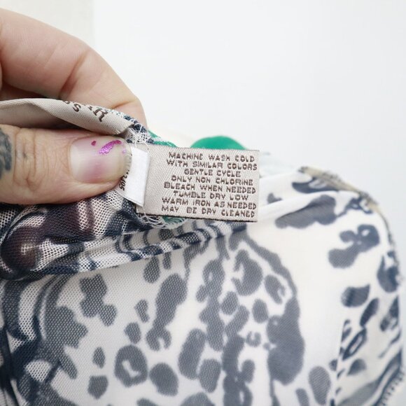 Chico's Easywear Cardigan Women L White Boho Eclectic Artistic Swim Cover Travel - Picture 14 of 16